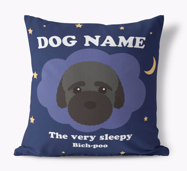 Very Sleepy: Personalized {breedFullName} Canvas Pillow